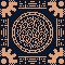 a pixel art circular symbol