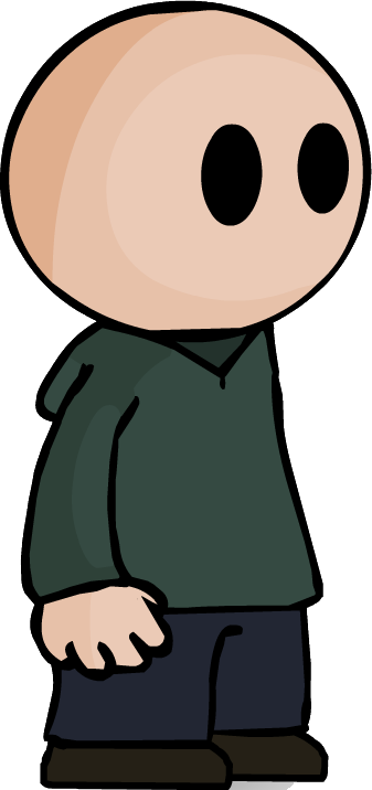 the face of a stick person