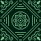 a pixel art demonic seal