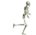 a running skeleton
