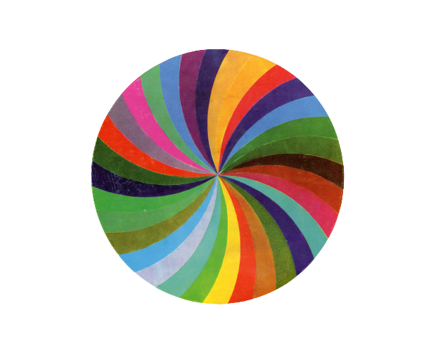 a rainbow swirl