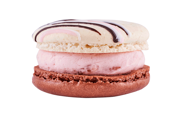 a neopolitan macaron