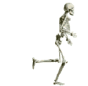 a running skeleton