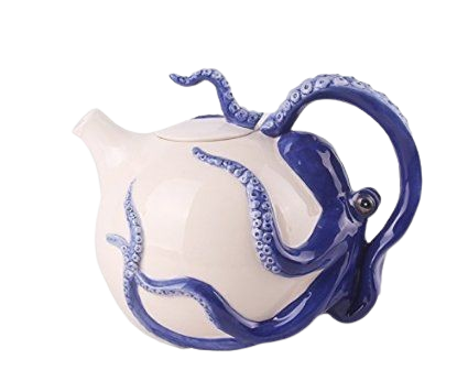 a tea pot with an octopus handle