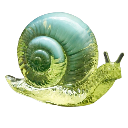 a glass snail