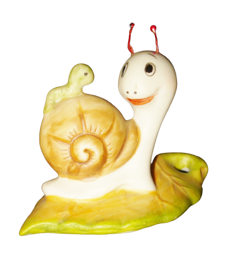 a ceramic snail